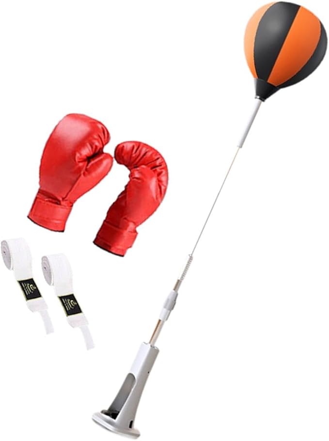 Boxing Reaction Ball Reflection Training Equipment Adjustable Height for Kids Adults Boxing Punching Bag for Fitness Exercise, Style A