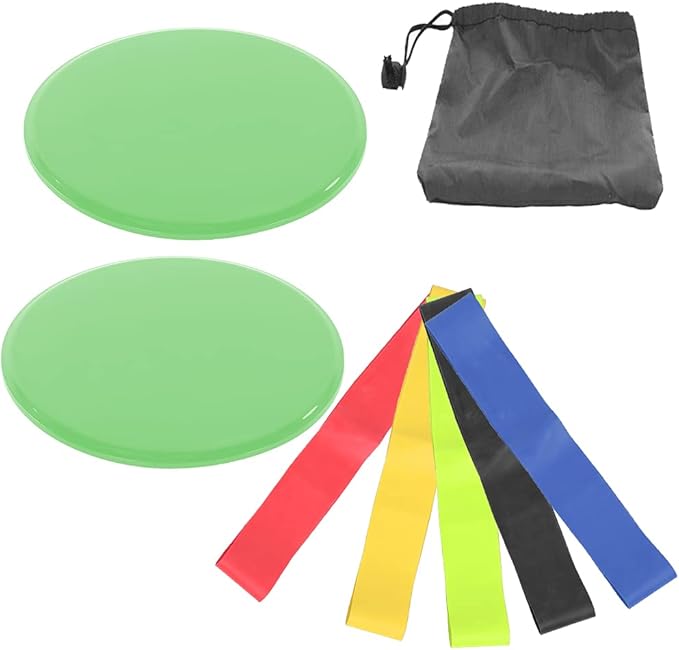 Fitness Sliding Disc, Wireless Core Slider Workout Equipment, Low Impact ABS Sliders for Home Gym and Floor Exercises with Pull Straps for Beginners and Advanced Users