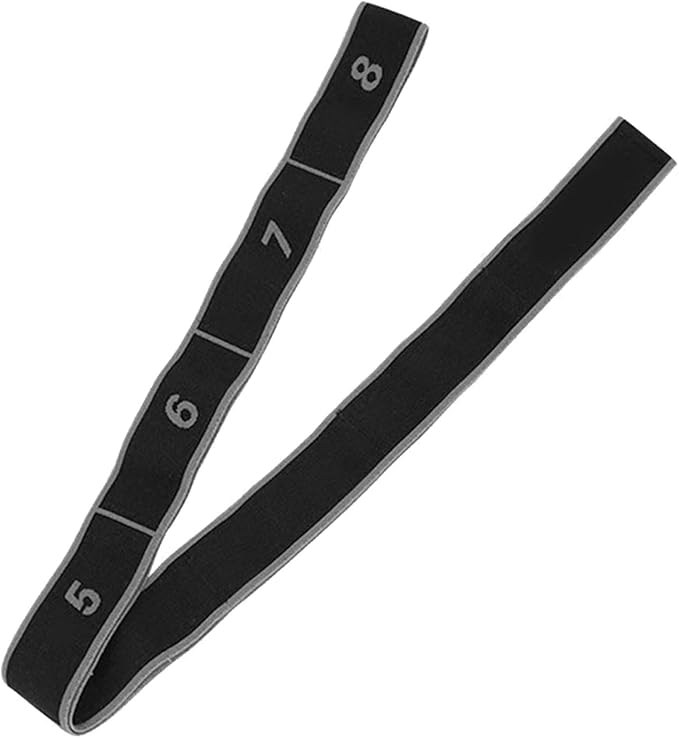 Fitness Band Elastic Stretch Strap with 8 Looped Resistance Stretching Strap for Pilates Dance Resistance
