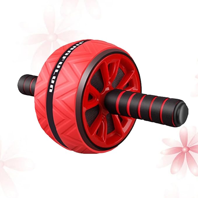 UPKOCH Ab Roller Wheel Fitness Abdominal Core Workout Roller for Home Gym Strength Training Red Suitable for Men and Women