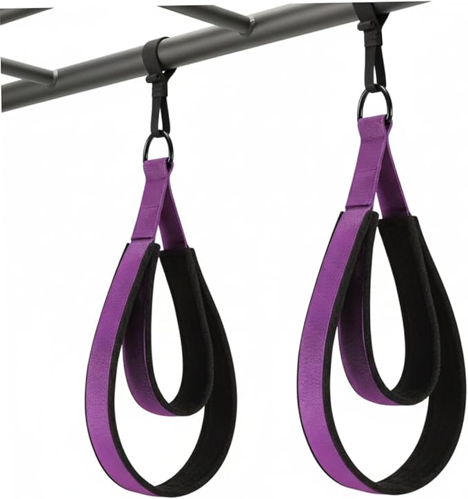 2PCS Pilates Strap, Double Loop Yoga Strap with Comfortable Thick Padding & Sturdy D-Rings for Home Gym, Pilates, and Yoga Workouts...