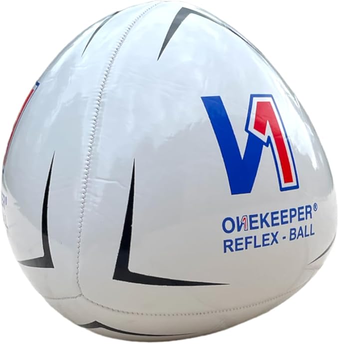 ONEKEEPER Soccer Reflex & Reaction Ball - White, Orange, Blue, Pink, and Fluo Yellow, Agility and Coordination Training for Kids and Juniors (Pump Not Included)