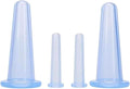4 Pcs Face Cupping Set, Facial Cupping Set for Face and Eye Massage, Silicone Massage Vacuum Anti Aging Beauty Tool Facial Eye Care (2 Small + 2 Large) (Blue)