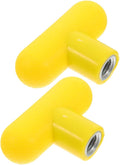 2pcs Fitness Equipment Handles Ergonomic Gym Exercise Grip Attachments for Cable Machines Resistance Bands Yellow Arm Wrestling Strength Training