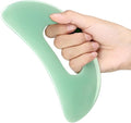 BBTO Gua Sha Massage Tool with Handle Resin Massage Tools Lymphatic Drainage Massager Body Shaping Gua Sha Tools for Full Body Men Women Birthday Festival Holiday Present (Light Green)