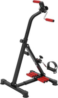 Pedal Exerciser Bike, Arm, Leg & Knee Exercising Equipment, Floor Peddler Exerciser for Elderly, Q195 Steel Leg Swing Exercise, for Adults, Elder, for Indoor Fitness (Black)