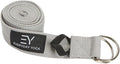 Everyday Yoga Strap with Metal D-Ring - Durable Stretching Strap for Yoga, Pilates, Flexibility & Physical Therapy (6ft, 8ft, 10ft)