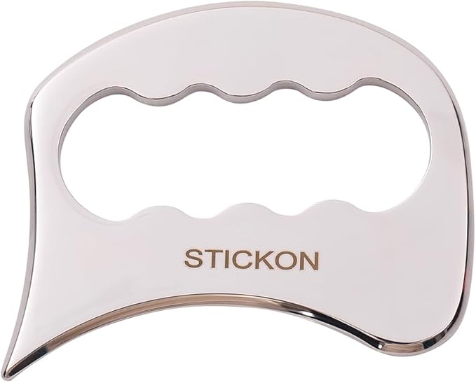 STICKON Stainless Steel Gua Sha Scraping Massage Tool IASTM Tools Great Soft Tissue Mobilization Tool (STICKON-08)