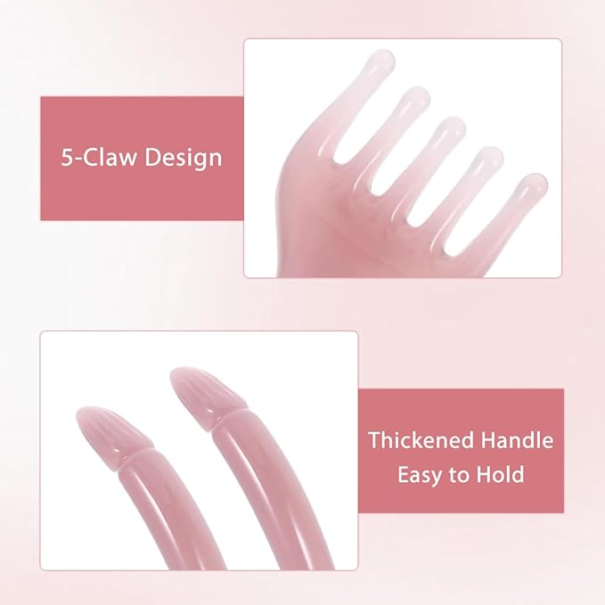 Scalp Comb, 2 Pcs Scalp Massager Handheld Comb Resin Relax Massage Manual Relaxation Spa Tool for Soothing Head Massage