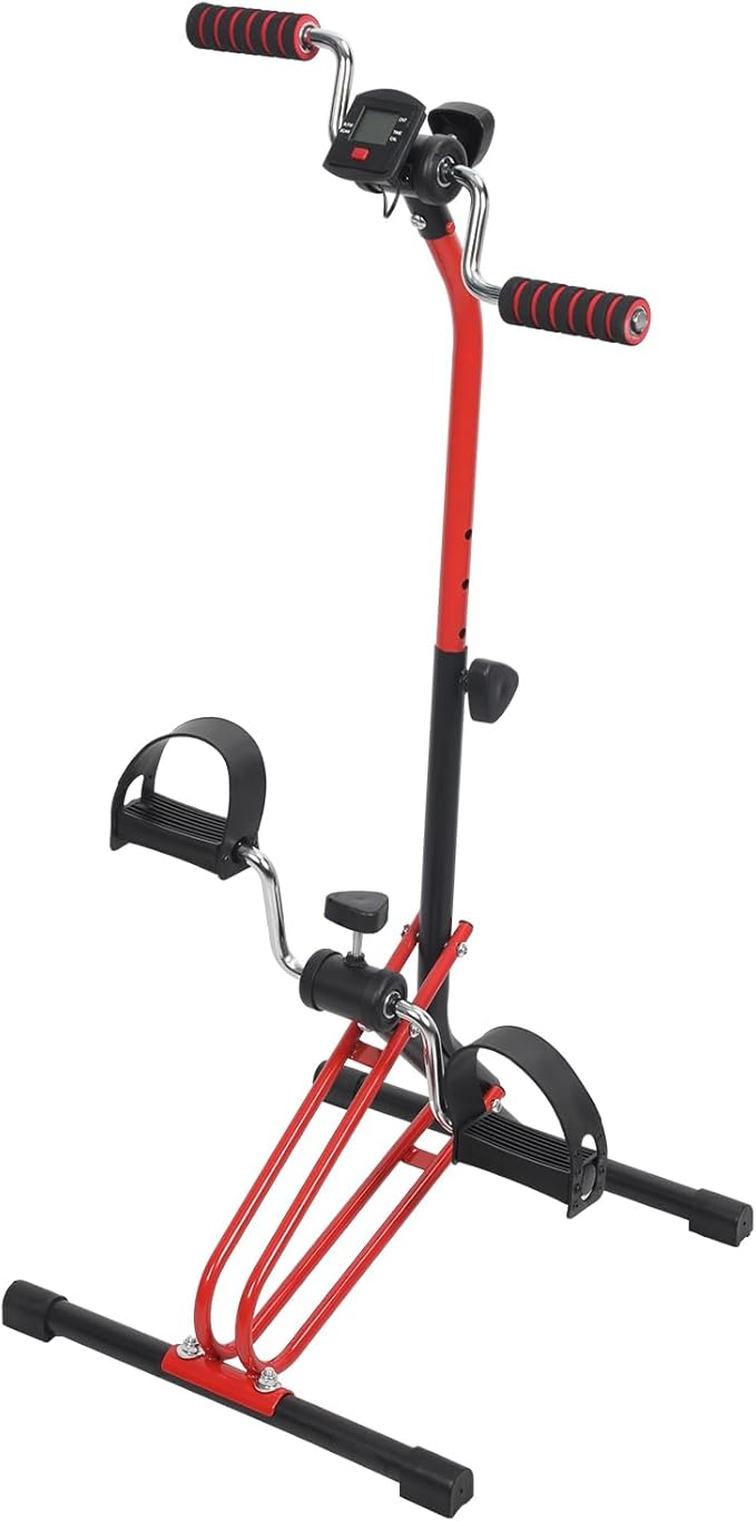 Recumbent Exercise Bikes for Home Seniors, Pedal Exerciser Bike for Hand Leg Knee, Sitting Pedal Exerciser, Elderly Home Dual Pedal Exercise Bike for Full Body - Gift for Elderly
