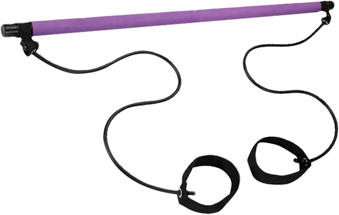 Multifunctional Pilates Bar - Home Yoga Fitness Equipment | Elastic Resistance Training Bar | Multi-Purpose Exercise Pilates Stick for Strength Stretching Workout