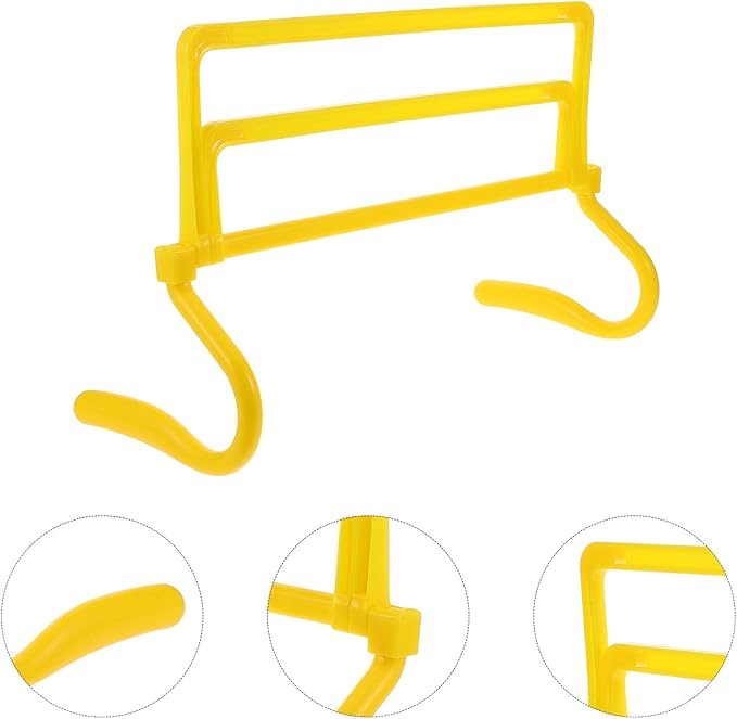Alipis Adjustable Height Football Hurdles Training Equipment, Foldable Agility Speed Hurdles for Soccer Skills Development and Plyometric Exercises, Yellow