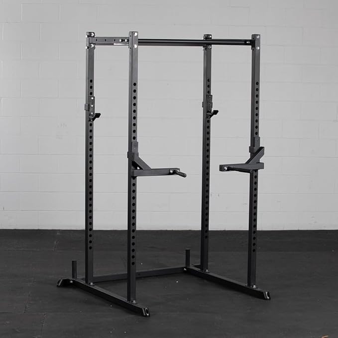 Titan Fitness T-2 Series Dip Bars, J-Hook Power Rack Mounted Attachment, 24" Handle Spread, 880 LB Capacity for Chest. Shoulder, & Arm Strength Training