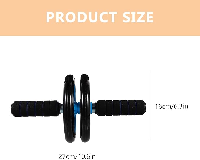 YARNOW Abdominal Exercise Wheel Two-wheel Roller for Home Fitness Core Training, Quiet Operation Ab Roller for Workout and Abdomen Strengthening Random Style