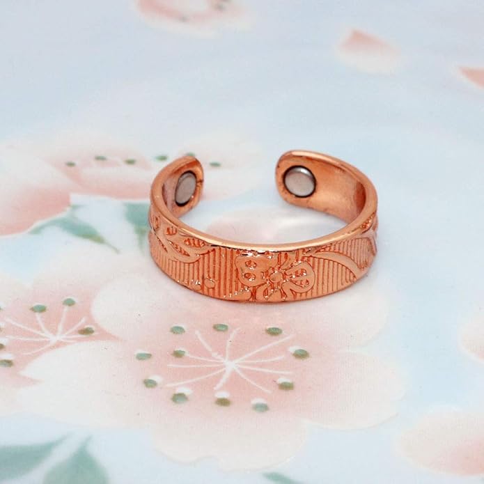 LONGRN-Magnetic Copper Ring adjustable size for Arthritis for Women