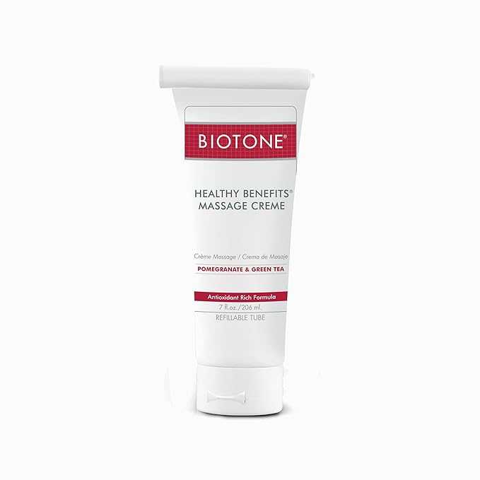 Biotone Healthy Benefits Therapy Products Massage Creme, 7 Ounce