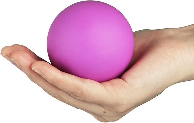 WOVTE Massage Lacrosse Ball for Sore Muscles, Shoulders, Neck, Back, Foot, Body, Deep Tissue, Trigger Point, Muscle Knots, Yoga and Myofascial Release (Purple)
