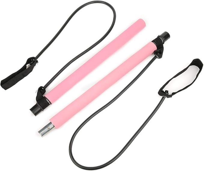 Pilates Bar, Pilates Exercise Stick, Multifunctional Equipment for Workout, Yoga Pulling Rope with TPE Tube and Iron Tube, for Home Gym, Legs Waist Abdomen