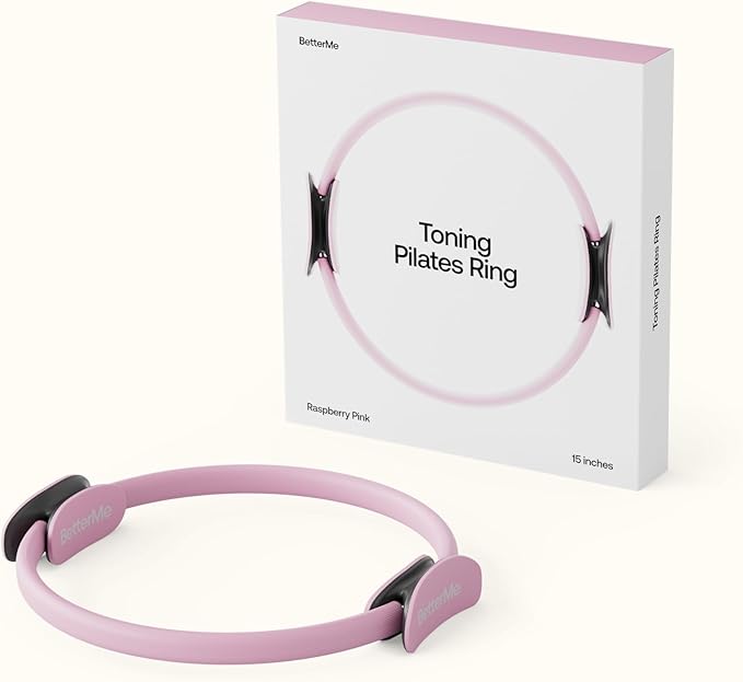 BetterMe Toning Pilates Ring – Magic Circle Pilates Ring for Strength & Flexibility – 15 Inch Fitness Ring for Home Pilates & Yoga Workouts