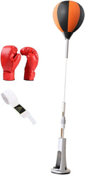 Boxing Reaction Ball, Boxing Punching Bag Improve Reaction Speed with Stand Boxing Speed Bag for Workout Home Gym Fitness MMA, for Kids with Gloves