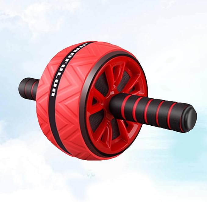DOITOOL Ab Roller Wheel Fitness Abdominal Roller for Men Women with Anti-slip Design Red Abdominal Gym Wheel for Home Exercise and Strength Training