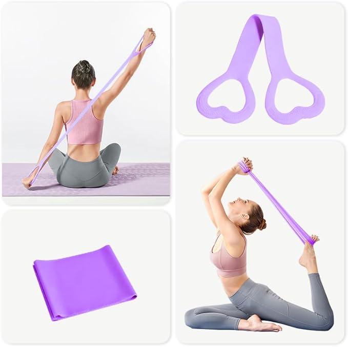 Complete Home Pilates Essentials Kit for Women - 13-Piece Pink Magic Circle Set with Resistance Bands, Yoga Ball, Stretch Strap & Gym Bag