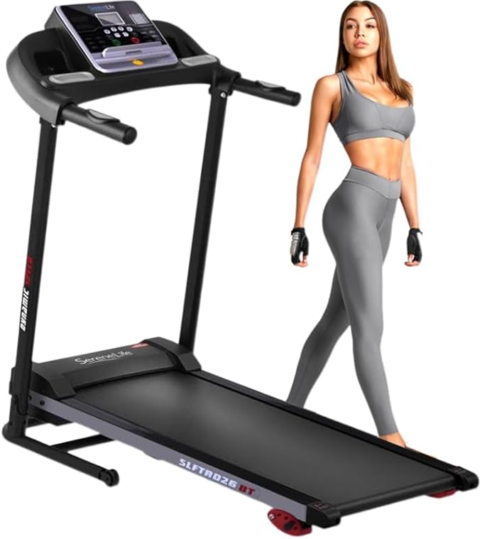 SereneLife Treadmills for Home with 13% Manual Incline Treadmill, 3.5HP - Compact Digital Portable Foldable Treadmill with Speakers, Bluetooth, App Sync, Heart Rate Monitor, for Walking, Running, Gym