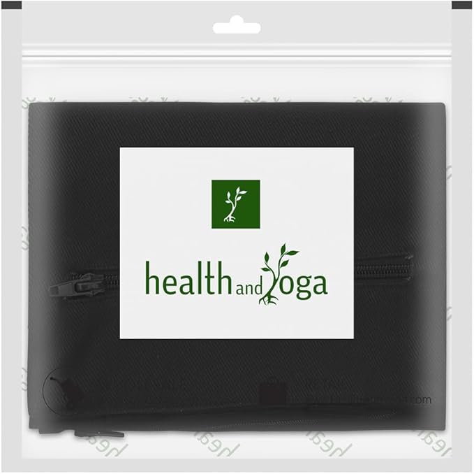 SoulGenie HealthAndYoga™ Yoga Sand Bags - Double Bag with Inner Waterproof Bag - Prop for Adding Weight and Support (Black)