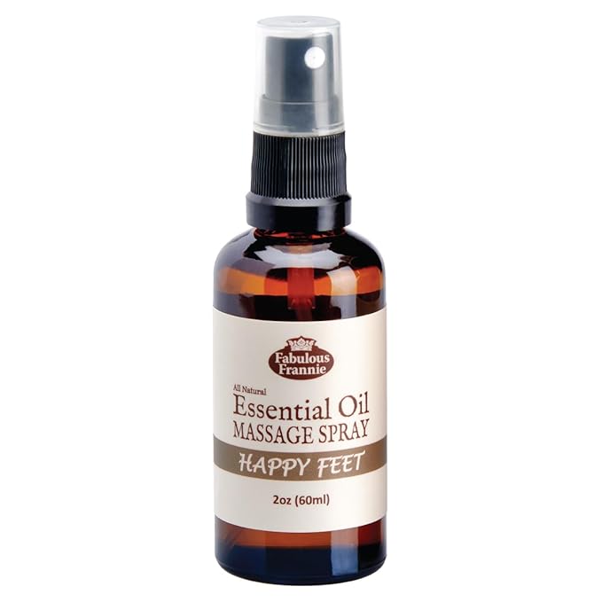 Fabulous Frannie Happy Feet Healthy Massage Spritz 100% Pure Essential & Carrier Oils 2oz