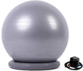 Yoga Ball Chair,Yoga Ball，Exercise Ball, Yoga Ball Chair Ergonomic Exercise Ball Stool with Base Stability Yoga Ball Chair for Adults Pregnancy Fat People Comfort Balance(Light Gray,75cm ( 29 1/2" ))