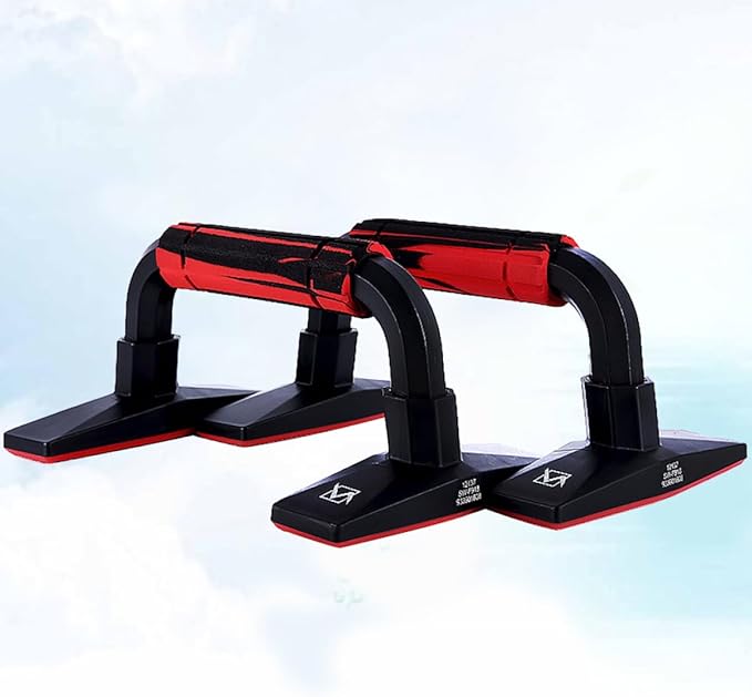 Mikinona H-shaped Push-up Bars Pair with Non-slip Rubber Grip, Arm Strength Training Push-up Stand for Chest and Abdomen Exercise, Home Fitness Calisthenics Equipment for Men