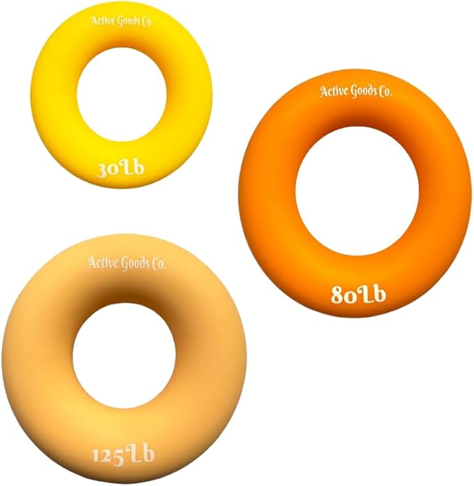 Hand Exerciser - PROFESSIONAL GRADE, Set or Single, Different Sizes. Visit to see more! Bague classique en silicone parfaite pour améliorer la force, la puissance et la vitesse dans les poignets.