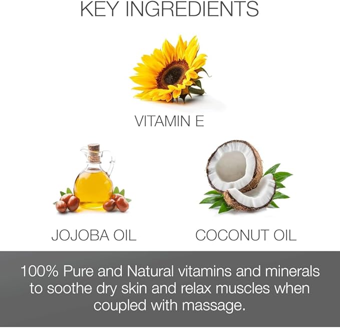 Bon Vital' Rice Bran Oil, 100% Pure and Cold Pressed Carrier Oils for Diffusers, Professional Massage Oil, Best Beauty Secret for Soft & Smooth Skin, Moisturizer & Sore Muscle Relief, 8 Ounce Bottle