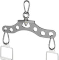 J Bryant Stainless Steel Double to Single Pulley Adaptor Plate for Cable Machine – Fitness Dual Pulley Connector with 3 Carabiners for LAT Pulldown, Triceps Pushdown, and T Bar Row Accessories