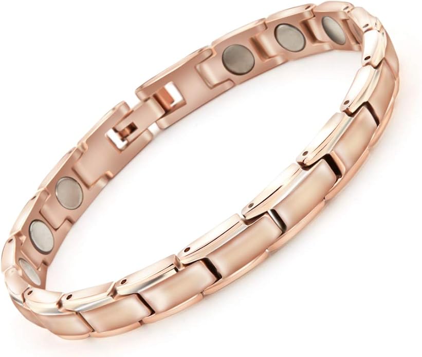38 Elegant Stainless Steel Magnetic Bracelet for Women Magnetic Therapy Bracelet Pain Relief for Arthritis with Free Link Removal Tool