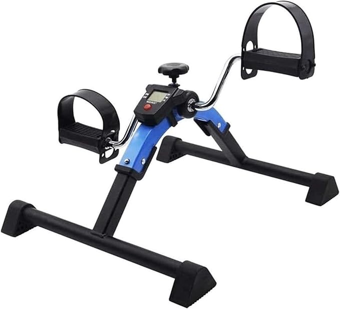 Under Desk Bike Pedal Exerciser, Folding Pedal Exerciser for Leg Arm and Knee Recovery Exercise with LCD Monitor,Fitness Rehab Gym Equipment for Seniors, Elderly