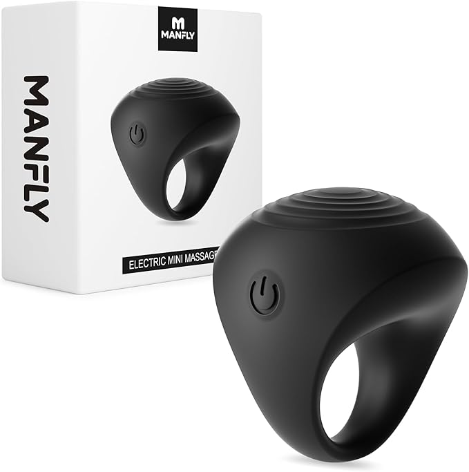 Mini Massager, Waterproof Rechargeable Portable Body Massage Ball, Multifunctional Finger Massager, Black