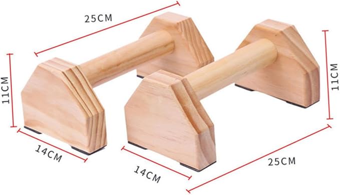 COHEALI Handstand Bars and Push-up Bracket Set, Solid Wood Muscle Training Device for Upper Body Strength, Portable Calisthenics Fitness Equipment for Home Workout