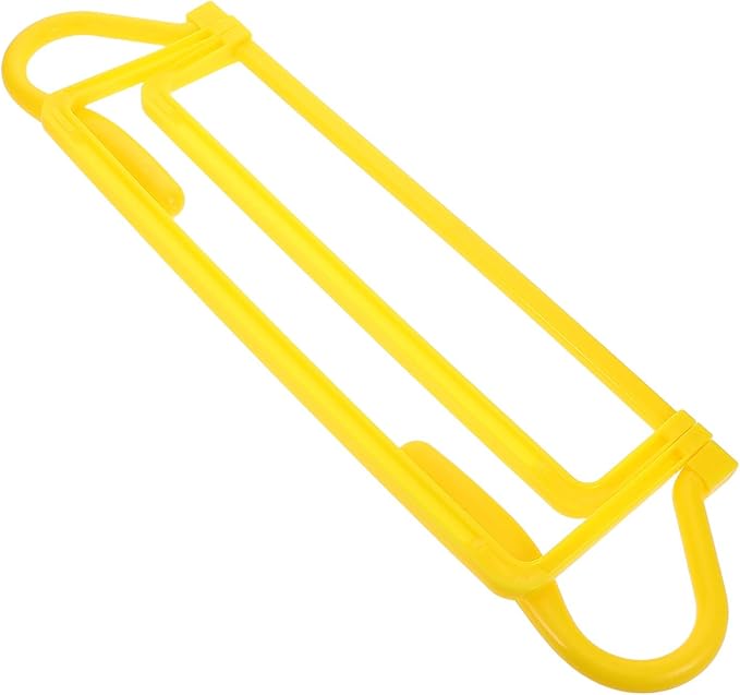 Cabilock Football Agility Training Set Adjustable Height Hurdles for Athletes, Foldable Yellow Soccer Speed Training Equipment for Agility and Plyometric Practice