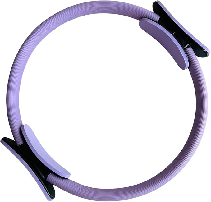 Pilates Ring Fitness Trainer, Pilates Ring for Mat & Reformer Workouts, Pilates Ring Fitness Circle 14.96" Yoga Rings Magic Circle with Dual Padded Handles for Toning Arms