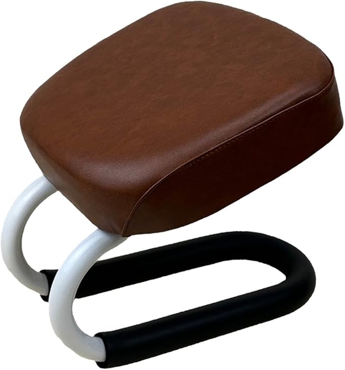 Colaxi Kneeling Meditation Stool Adjustable Birthday Gift Anti Slip Comfortable Seat Prayer Stool for Yoga Praying Home Women, Style A Brown