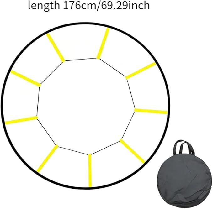 Agility Ladder Portable Speed Ladder Soccer Training Ladder Footwork Ladder with Foldable Design for Endurance and Balance Suitable for Soccer Fitness
