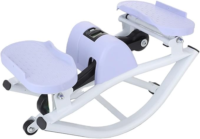 Lateral Rocking Fitness Stepper for Home Workout, Low-Impact Rock Stepper Protects Knees & Joints, Portable Compact Side-to-Side Stepper for Legs, Glutes & Abs Training