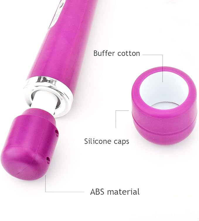 CHARMING 10 Speeds Wired Powerful Handheld Massager with Strong Vibrations, Personal Therapy Massager for Sports Recovery, Muscle Aches, Body Pain (Purple)