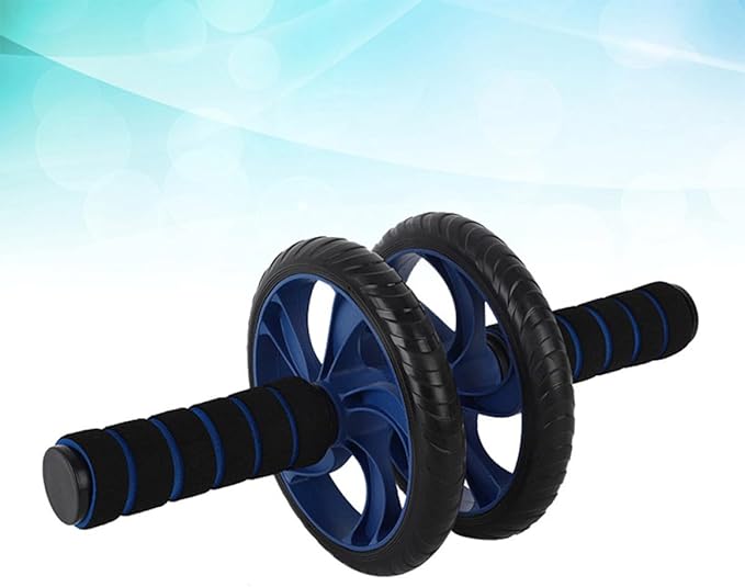 Two-wheeled Ab Roller Fitness Equipment for Home Use, Blue Abdominal Exercise Wheel with Silent Operation, Core Strength Trainer for Weight Loss and Workout