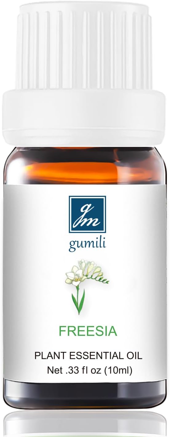 Freesia Essential Oil - Pure Natural Fragrance for Aromatherapy, Perfume Making, Candles, Soap, Room Spray, Diffuser Blends - Organic, 10mL Undiluted