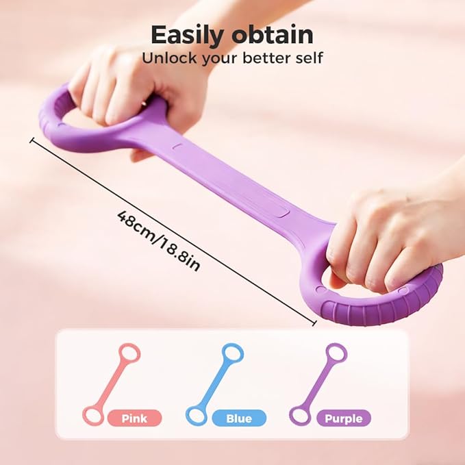 Figure 8 Resistance Band with Handles,Arm Back Training Elastic Ropes Shoulder Training Elastic Ropes Exercise Equipment for Yoga,Pilates, Stretching