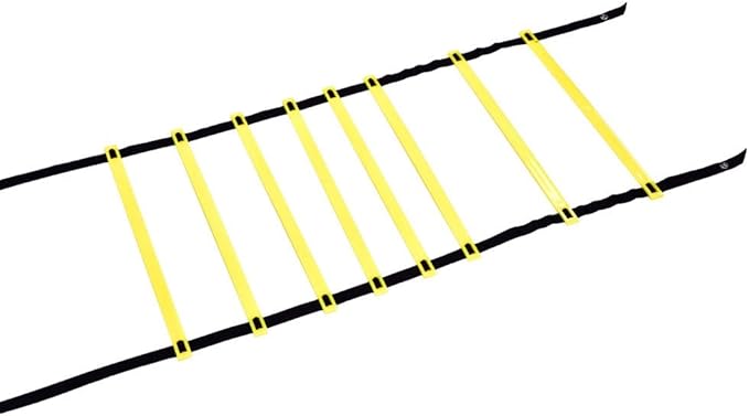 POCREATION Outdoor Training Ladder Set, Ladder 8 Rung Training Ladder Ladder Training Ladder Set, Futbol for Soccer Foot Tennis Basewith Training Carry Bag
