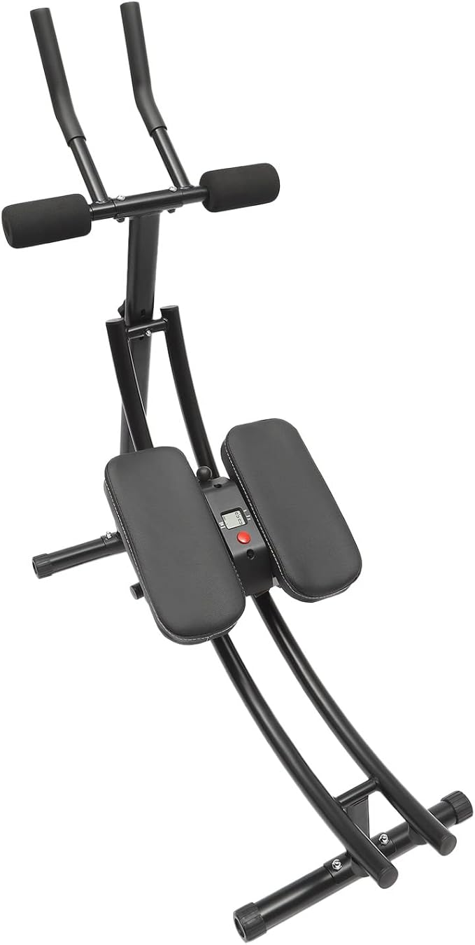 Ab Machine, 330lbs Load Abdominal Crunch Trainer Fit Waist Cruncher Core Toner Home Gym Core Workout Equipment Foldable Fitness Equipment with Silent Roller for Home Companies Gyms