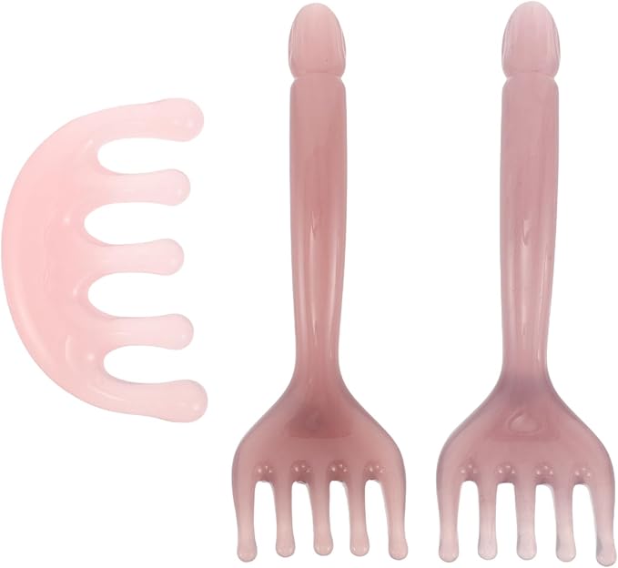 TOYANDONA Scalp Massager for Stress Relief Manual Five-Claw Head Massage Tool - Resin Gua Sha Comb for Scalp Relaxation and Enhanced Essential Oil Absorption - Small Size for Home Use